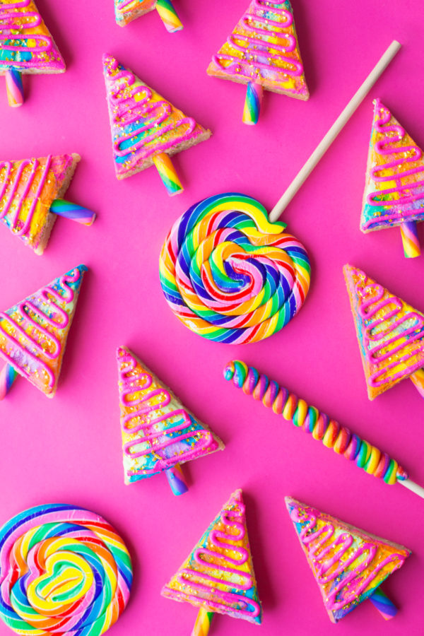 Colorful cookies and lollipops