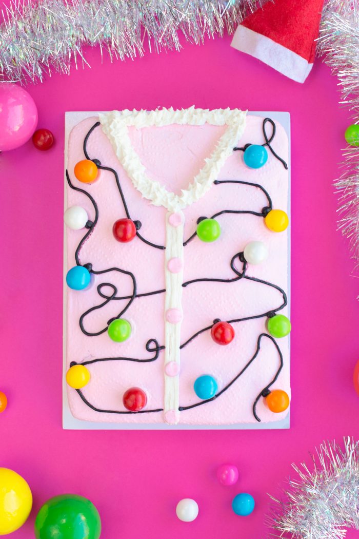 Ugly Christmas Sweater Cake