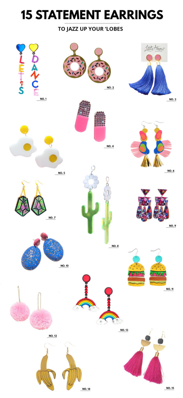 15 Colorful Statement Earrings