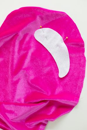 Pink and white fabric