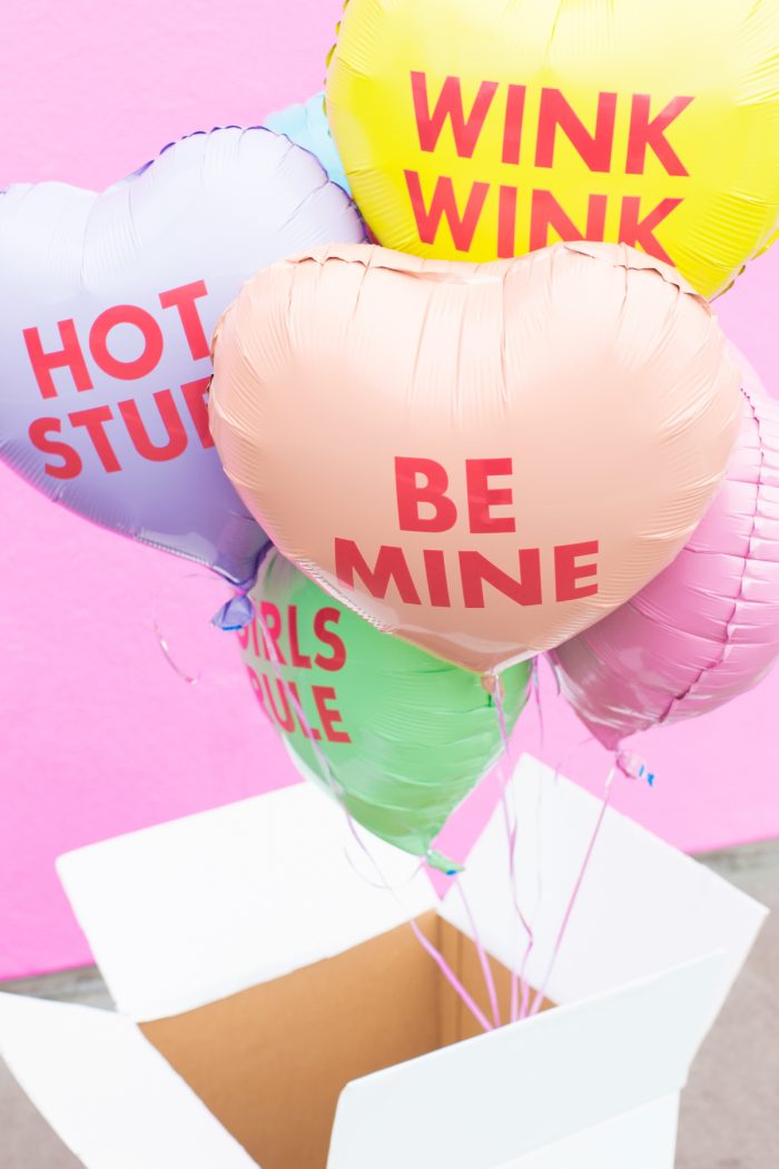 Heart-shaped balloons
