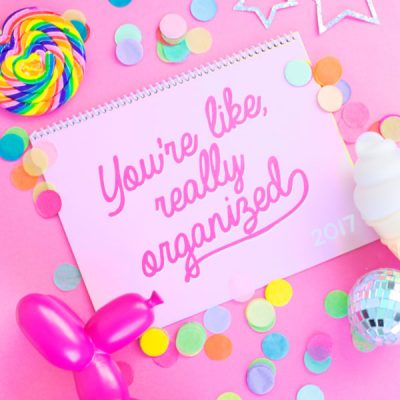 Free Printable 2017 Wall Calendar!!!! A calendar that says "you're like, really organized"