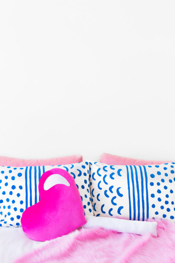 Pillows on a bed