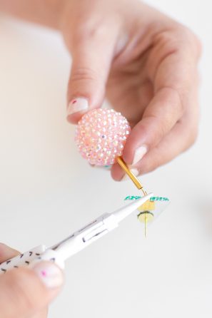 A pink jewel ball