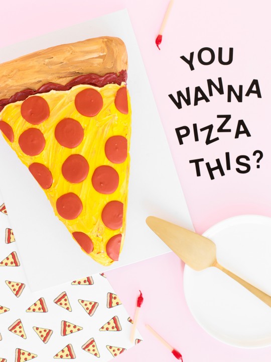 DIY Pizza Slice Cake