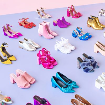 My Shoe Closet Essentials: The 10 Pairs I Can't Live Without! Shoes on a purple floor