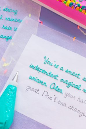 Frosted writing 