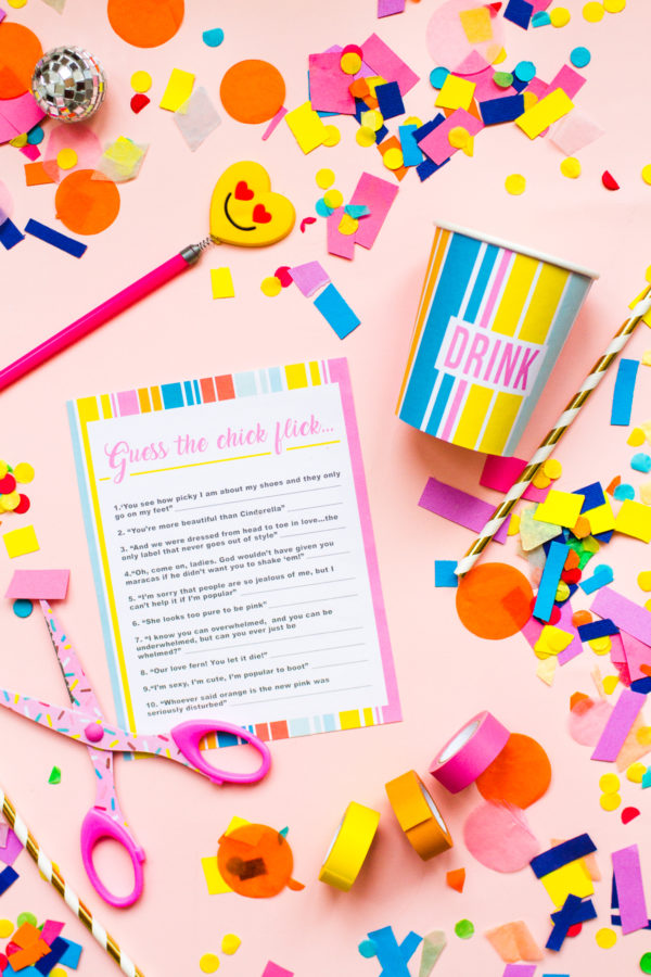 Free Printable Chick Flick Game