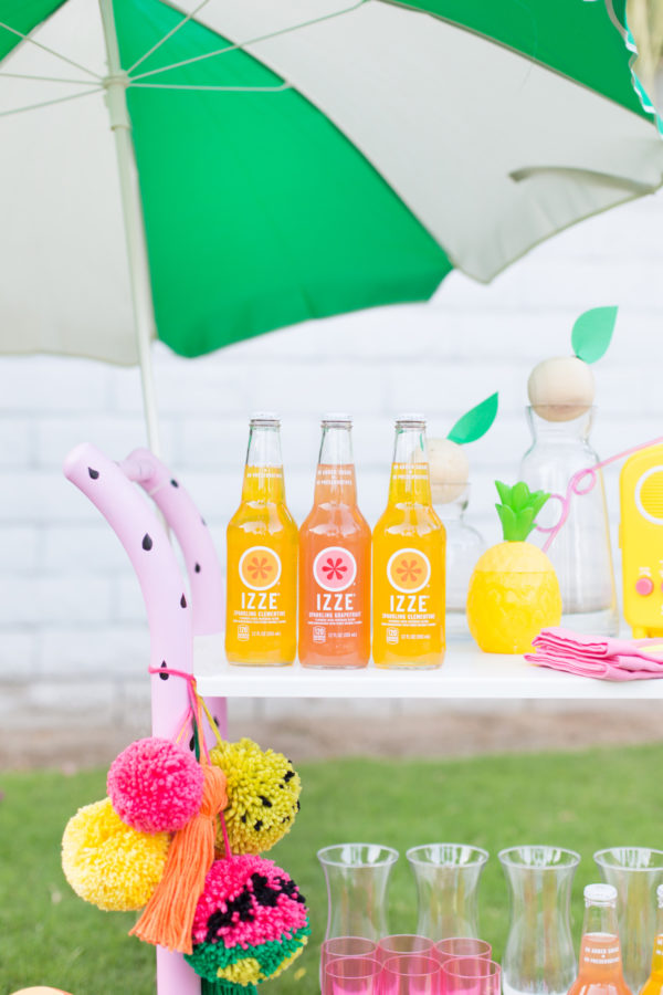 Colorful drink cart