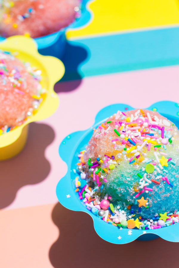 Colorful snow cone