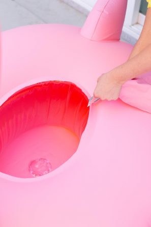 A pink floatie