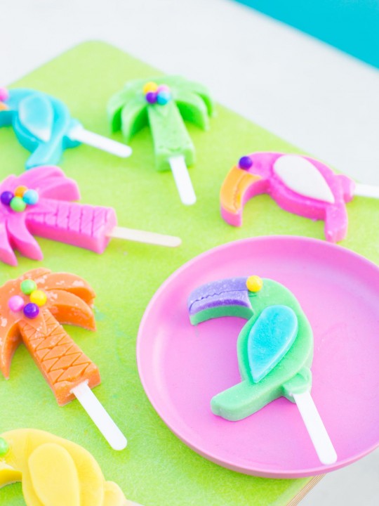 Tropical Gumball Popsicles