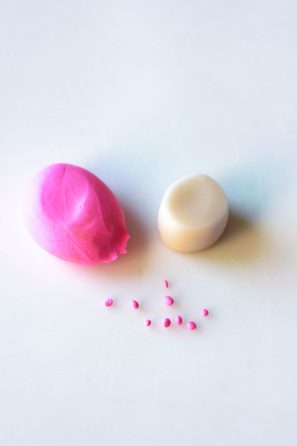 Pink and white dough