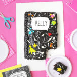 DIY Marble Notebook Cake