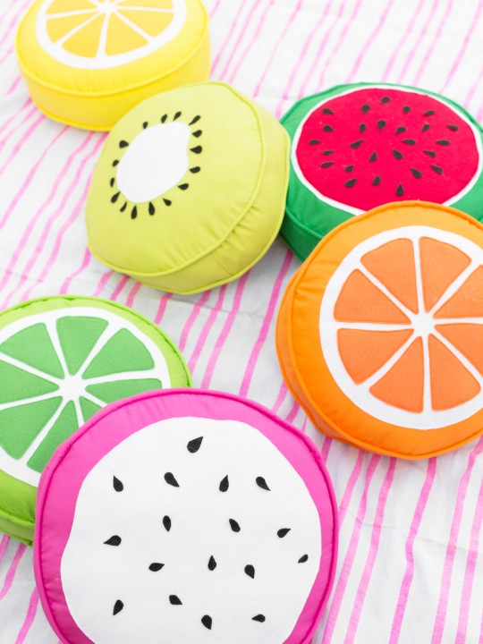 DIY Fruit Slice Pillows