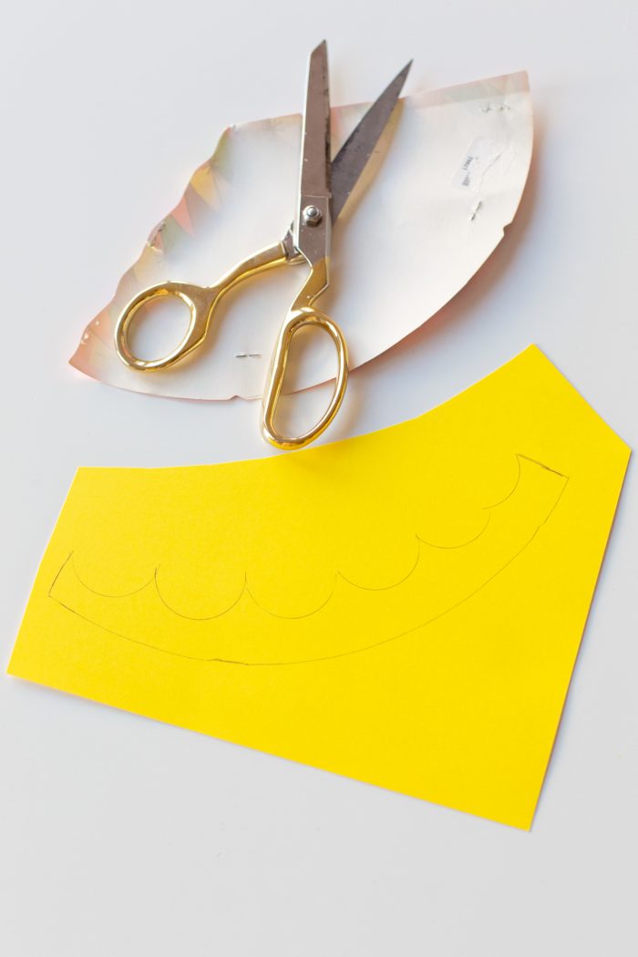 Paper about to be cut-out