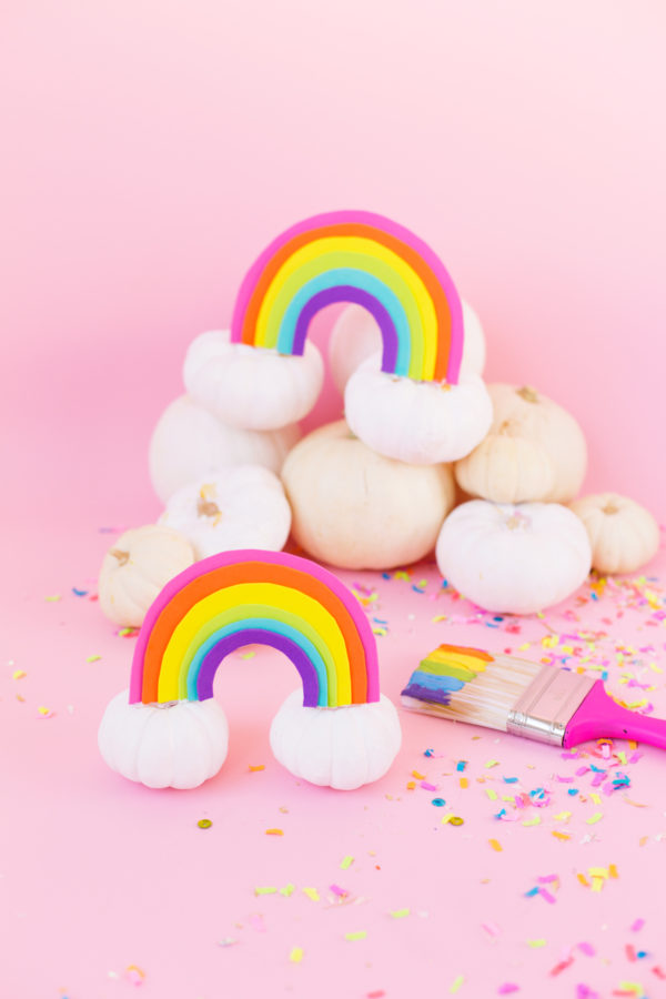 Rainbow pumpkins