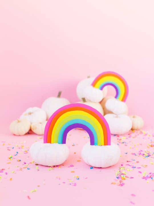 DIY Rainbow Pumpkins