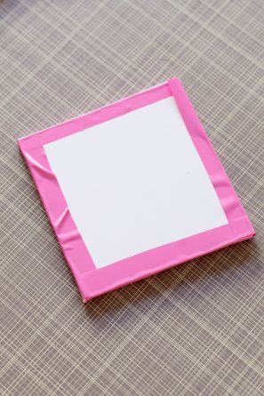 Paper and pink tape