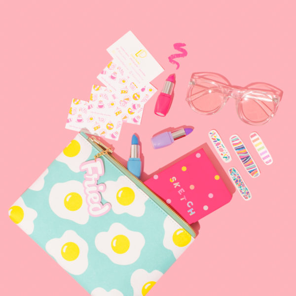 Egg clutch with stickers