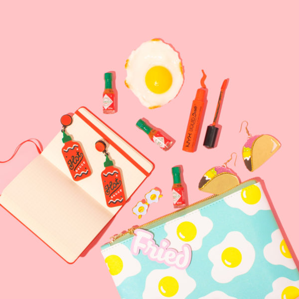 Egg clutch and sauce keychains