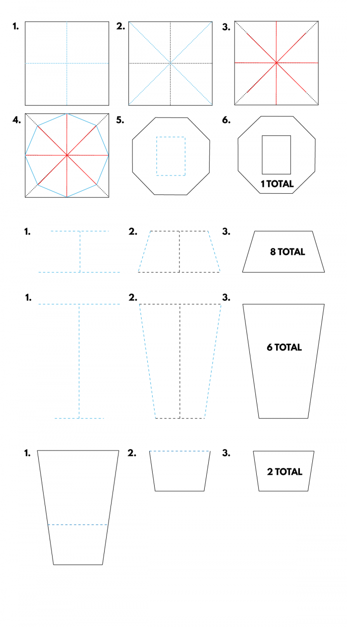 Cut-outs on a paper