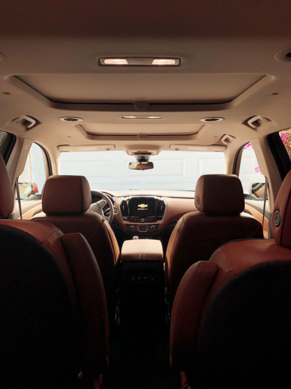 Car with brown seats