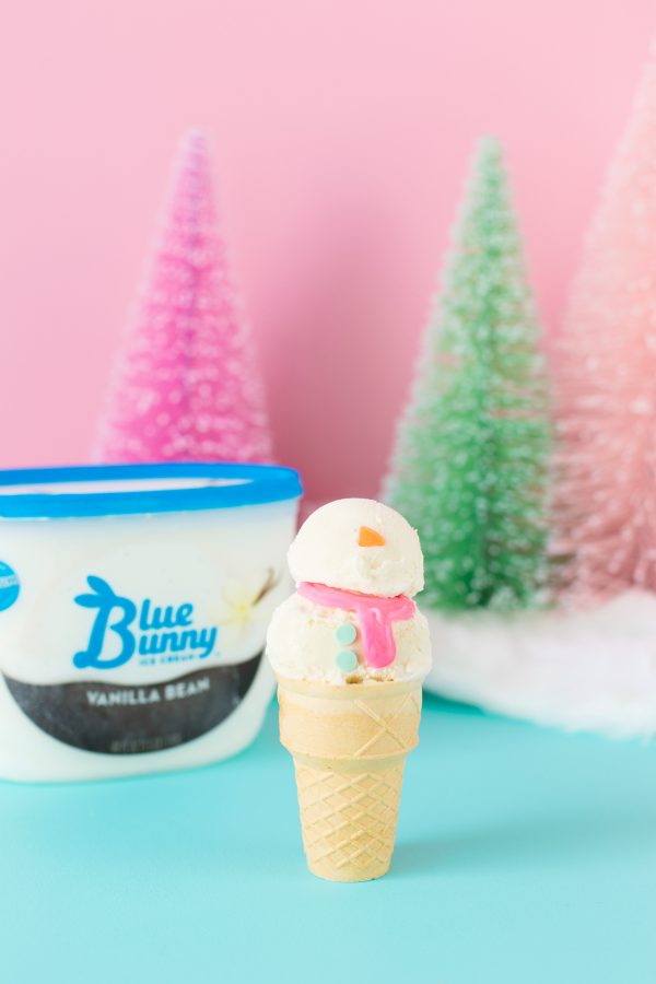 DIY Snowman Ice Cream Cones