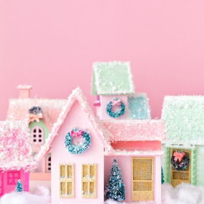 DIY Colorful Christmas Village DIY Colorful Christmas Village