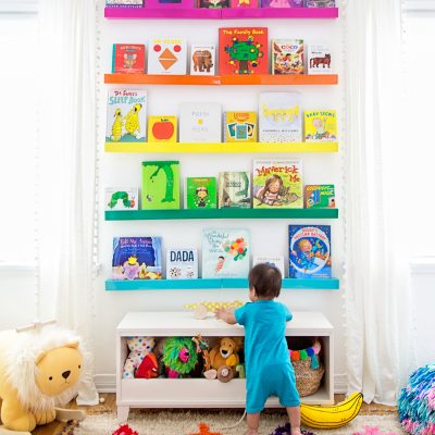 Rainbow Nursery Ideas Rainbow shelves
