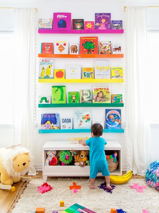 Rainbow shelves