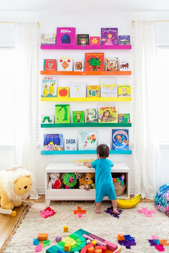 Rainbow shelves