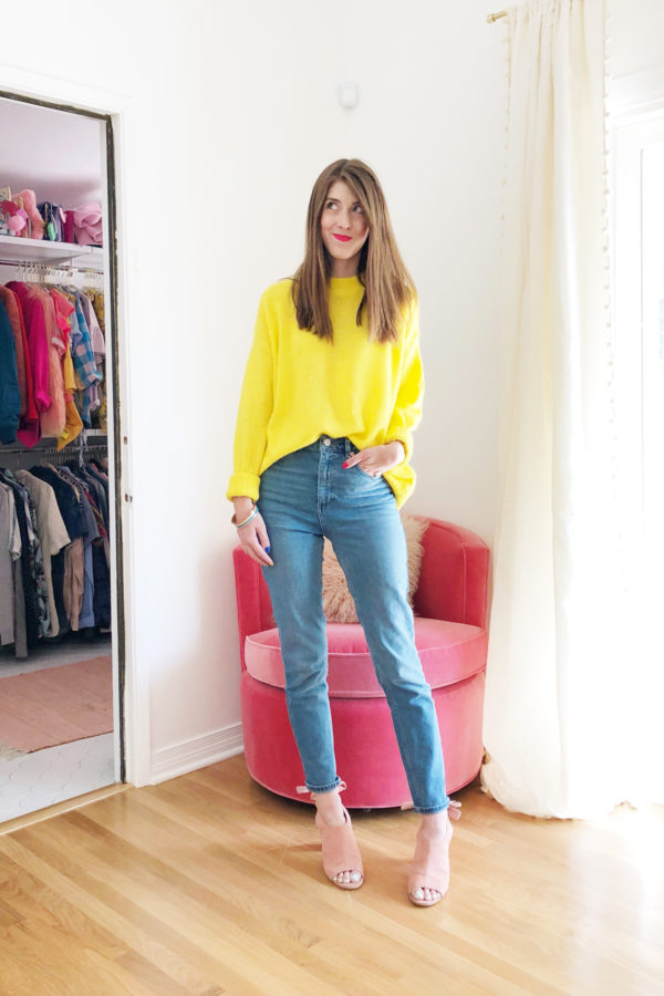 A woman standing in a room