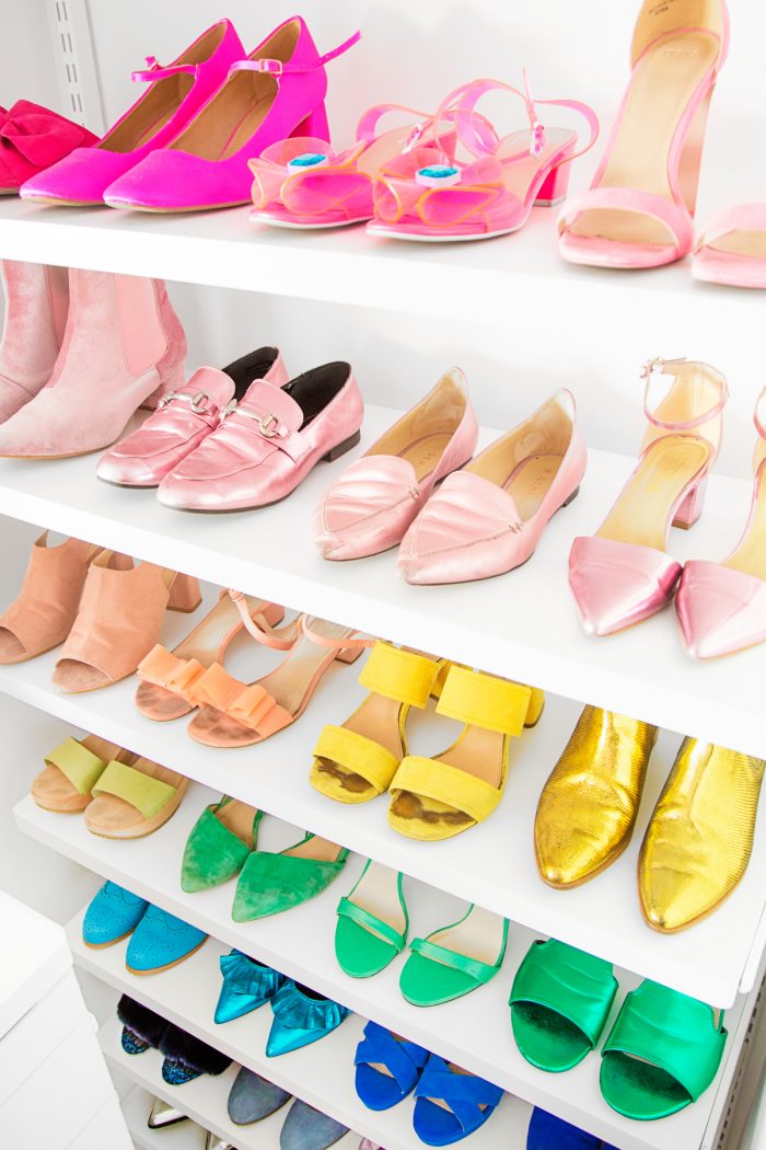 Shoes on a shelf