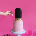 A cake shaped as nail polish