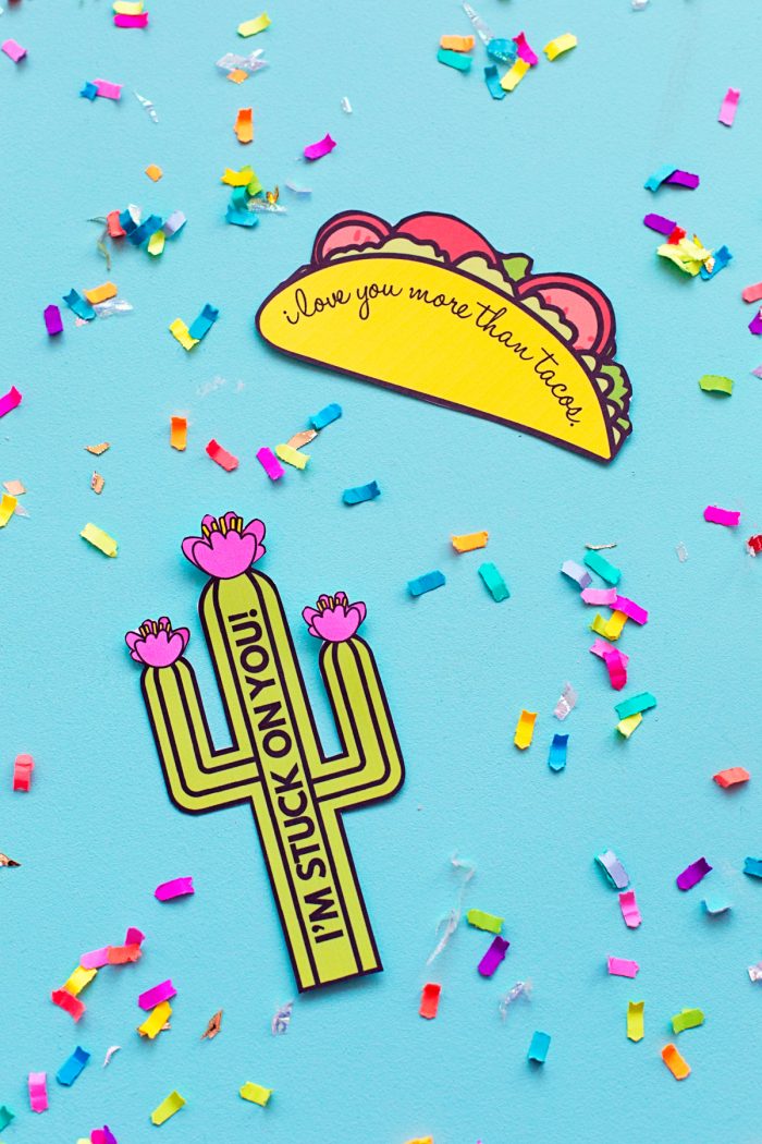Taco and cactus printable