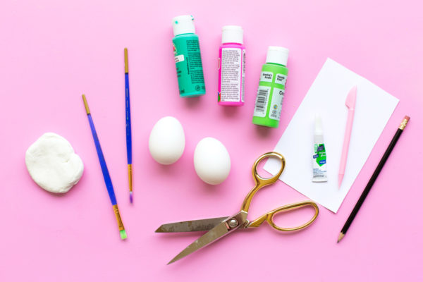 Scissors, paint, and eggs