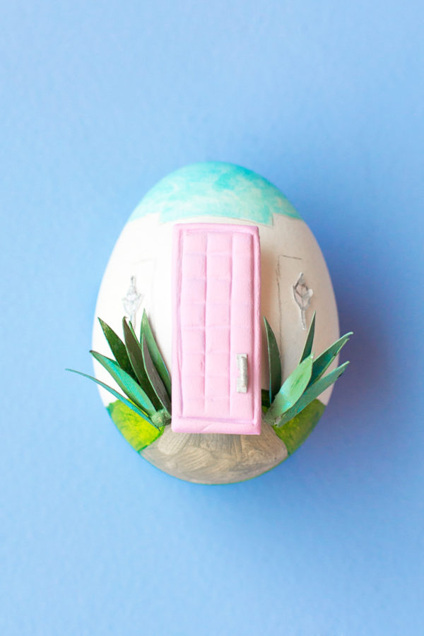 Easter egg with a door on it