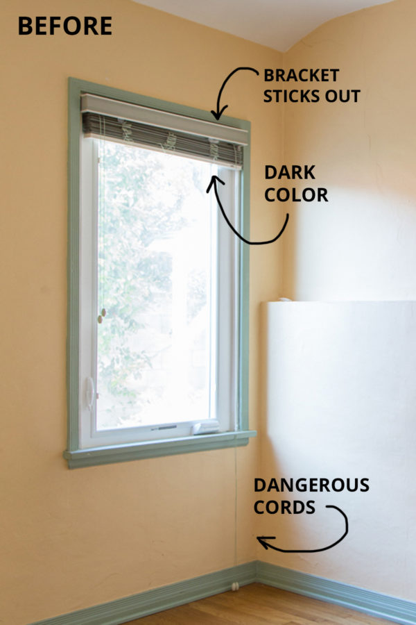 A window with labels