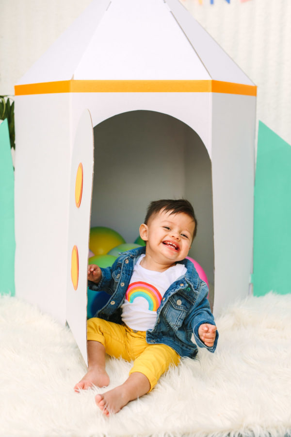 A little boy smiling