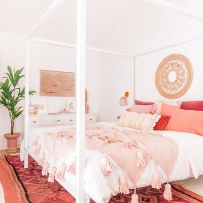 The Mindwelling: Our Main Bedroom Reveal! A bedroom with a colorful bed