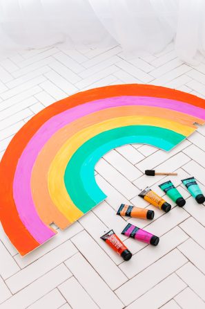 Rainbow with paints
