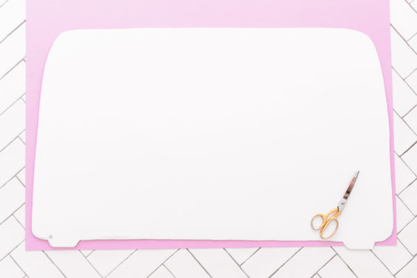 Pink fabric being cut