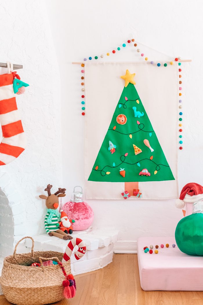 DIY Felt Christmas Tree Wall Hanging