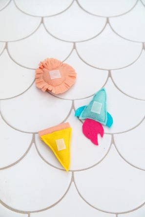 Felt items on the floor