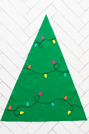 Green felt with string