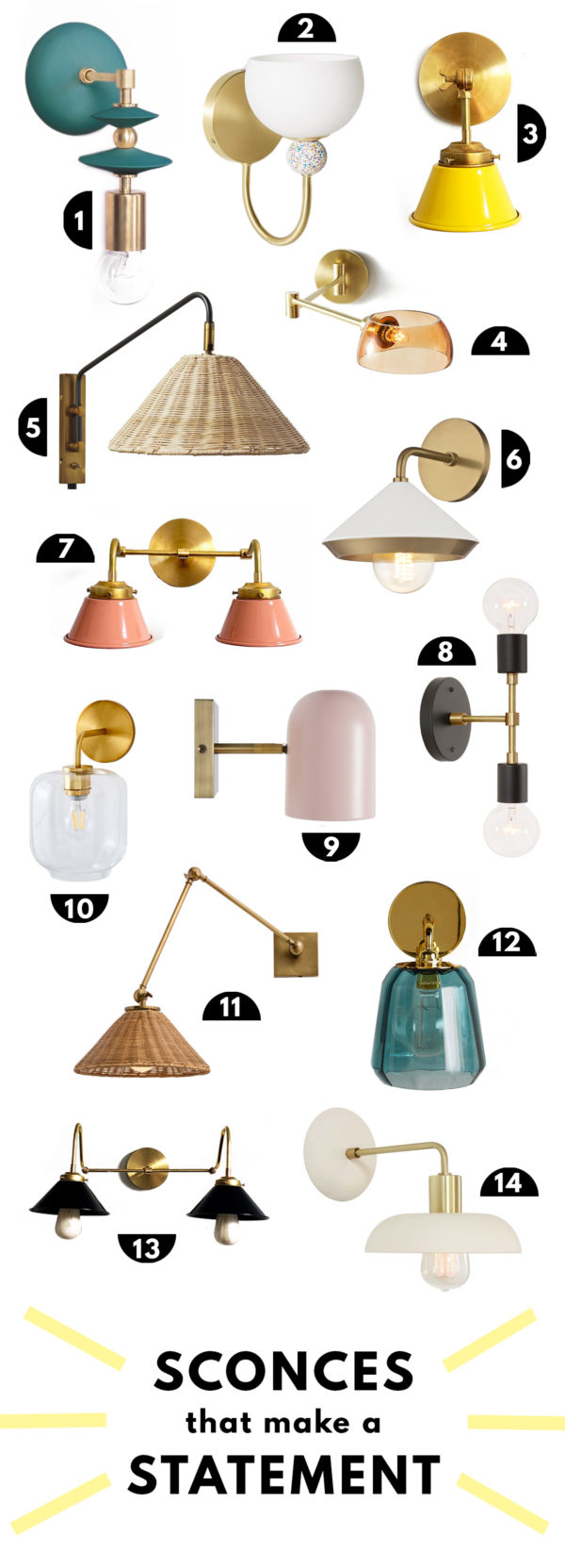 14 Colorful Sconces That Make A Statement