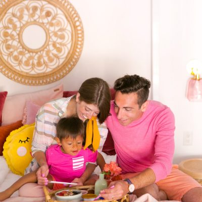 Our Family's Favorite Breakfast Recipes A family on a bed