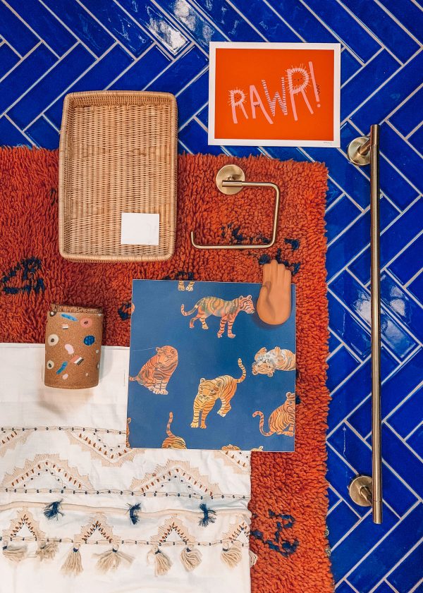 Blue and Terracotta Bathroom Renovation