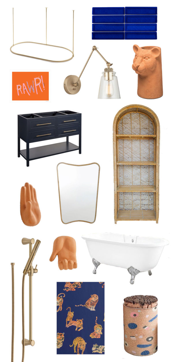 Blue and Terracotta Bathroom Renovation